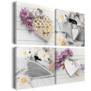 Tavla Hearts And Flowers 60x60 - Inredning & dekor Köp online