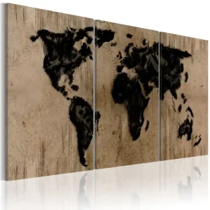 Begränsat antal Tavla Inky Världskarta 120x60 - Inredning & dekor