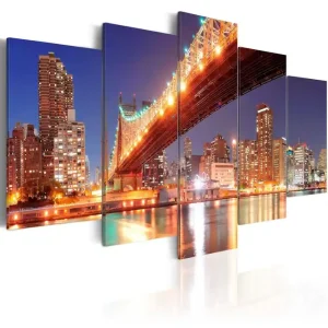 Tavla Golden Reflections Nyc 200x100 - Inredning & dekor Handla nu