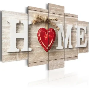 Billig Tavla Home House Of Love 100X50 Grå|Beige - Inredning & dekor