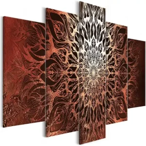 Tavla Hypnosis 5 Parts Orange Wide 100X50 Röd - Inredning & dekor Erbjudandepris