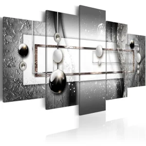 Begränsad tid Tavla Grey Symmetry 100X50 Grå|Vit - Inredning & dekor