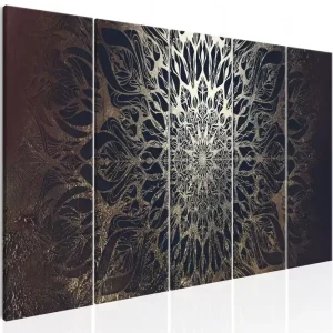 Tavla Hypnosis 5 Parts Brown Narrow 225x90 - Inredning & dekor Erbjudandepris