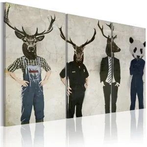 Sista chansen Tavla Humans Are Also Animals 60X40 Vit - Inredning & dekor