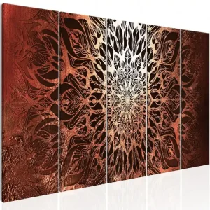 Tavla Hypnosis 5 Parts Orange Narrow 225X90 Röd - Inredning & dekor Outlet