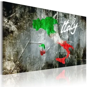 Snabb frakt Tavla Konstnärlig Karta Över Italien 90X60 Flerfärgad - Inredning & dekor
