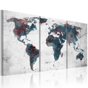 Tavla Kontinentaldrift 60x30 - Inredning & dekor Endast idag