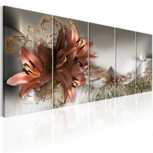 Tavla Lilies And Abstraction 200x80 - Inredning & dekor Kampanj