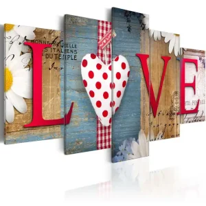 Tavla Love Handmade 100X50 Flerfärgad - Inredning & dekor Outlet