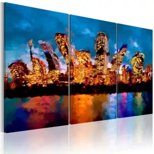 Tavla Mad City Triptych 120x80 - Inredning & dekor Lågt pris