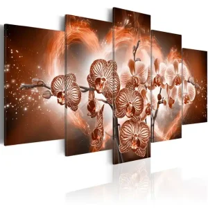 Billigare Tavla Love Orchids 200X100 Brun - Inredning & dekor