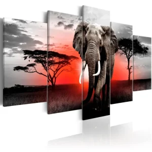 Tavla Lonely Elephant 100x50 - Inredning & dekor Nyhet