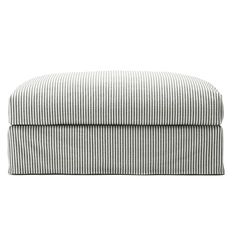 Fynd Klädsel Till Le Grand Air Fotpall Linne, Ash Stripe