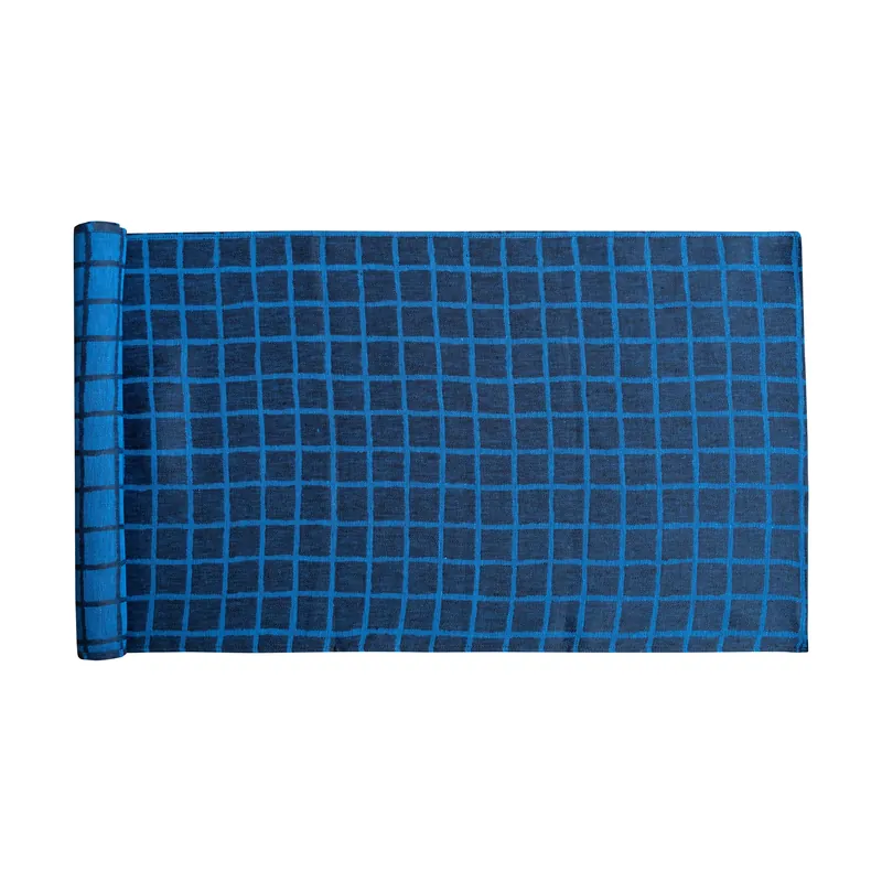 Rutig jacquardvävd bordslöpare 45x150 cm från Fine Little Day Köp nu