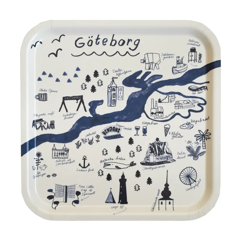 Gothenburg bricka 32x32 cm från Fine Little Day Kundfavorit