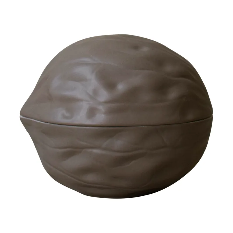 Premium Walnut skål med lock från DBKD