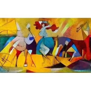 Expressleverans Canvastavla YTY Abstract & Fractals Flerfärgad 120x50 cm - Inredning