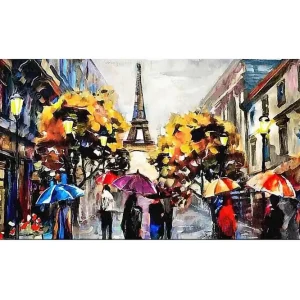 Rabatt Canvastavla YTY Cities & Countries Flerfärgad 120x50 cm - Inredning
