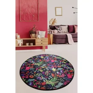 Chilai Matta 100 cm Rund Multifärgad - Textil & mattor Erbjudandepris