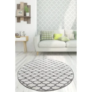 Sista chansen Chilai Matta 100 cm Rund Grå/Ljusgrå - Textil & mattor