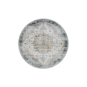 KM Home Tarfaya Friezematta Rund 200 cm Creme - Textil & mattor Fynd