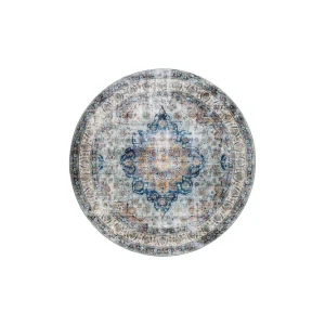 Rabatter KM Home Tarfaya Friezematta Rund 200 cm Flerfärgad - Textil & mattor