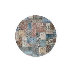 Billig KM Home Tarfaya Friezematta Rund 240 cm Flerfärgad - Textil & mattor