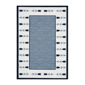 KM Home Tulpan Flatvävd Matta 133x190 cm Blå - Textil & mattor Rea
