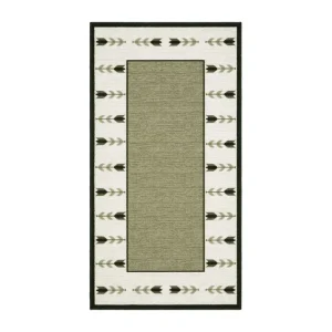 Kundfavorit KM Home Tulpan Flatvävd Matta 57x200 cm Grön - Textil & mattor
