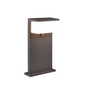 I lager Trio Lighting Nestos LED Pollare 45 cm antracit rörelsesensor Antracit - Belysning
