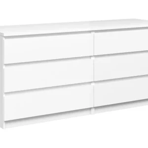 Begränsat antal Tvilum Naia Byrå 154 cm Vit/Högglans - Förvaring