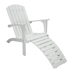 Comfort Garden Rolston Däckstol med Fotpall Vit - Utemöbler & utemiljö Lägg i varukorgen