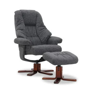 Fynd Scandinavian Choice Comfy Fåtölj med Snurr Tyg Grå - Möbler