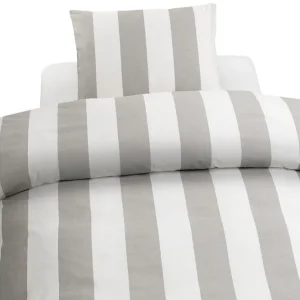 Begränsad tid Påslakanset Enkelsäng 2-Dels Block stripe Grå - Textil & mattor