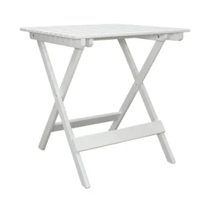 KWA CALAYAN Klappbord och Cafébord Utomhus 65 cm Trä Vit - Utemöbler & utemiljö Reapris
