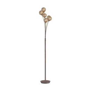 Sheree Golvlampa Orange/Koppar - Belysning Expressleverans
