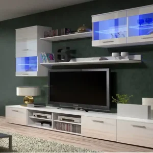 Rabatt Devillez TV-Möbelset 250 cm Vit - Möbler