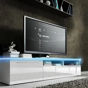 Handla nu Scandinavian Choice Stockend TV-Bänk 150 cm Vit - Möbler