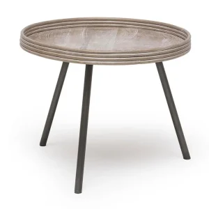 Fynd Hillerstorp Leicester Runt Sidobord och Avlastningsbord Utomhus 60 cm Beige/Grå - Utemöbler & utemiljö