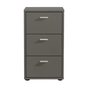 Sänkt pris Scandinavian Choice Virginia Sängbord 35 cm med Förvaring 3 Lådor Grå - Möbler