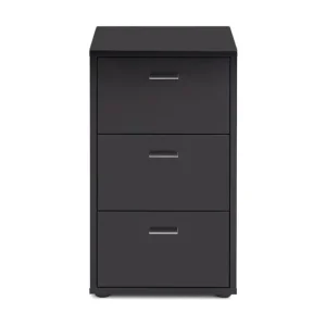 Scandinavian Choice Virginia Sängbord 35 cm med Förvaring 3 Lådor Grå/Svart - Möbler Rabatter