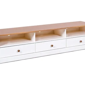 Livesey TV-bänk 180 cm Vit/Brun - Möbler Billig