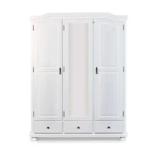 Trygg betalning Bloomington Cabell Garderob 150 cm Trä/Vit - Förvaring