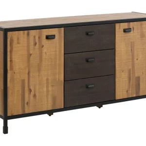 Loft24 Mantas Skänk 150 cm Flerfärgad/Akacia/Metall - Förvaring Fri frakt