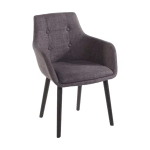 Loft24 Arda Matstol 2-pack Ek/Mörkgrå - Möbler Fynd