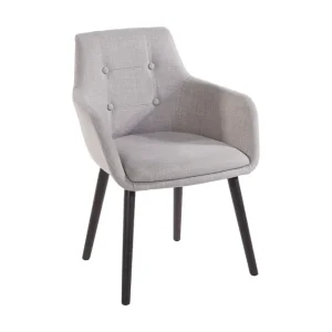 Billig Loft24 Arda Matstol 2-pack Ek/Ljusgrå - Möbler