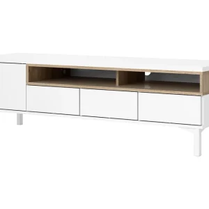Tvilum Roomers TV-Bänk 155,7 cm Vit/Ek - Möbler Sänkt pris