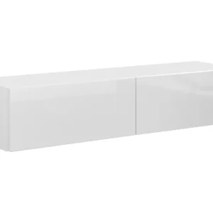 Erbjudande Vasil TV-bänk 140 cm Vit/Vit Högglans - Möbler