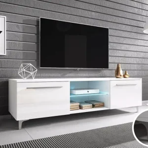 Chien TV-bänk 150 cm Vit - Möbler Expressleverans