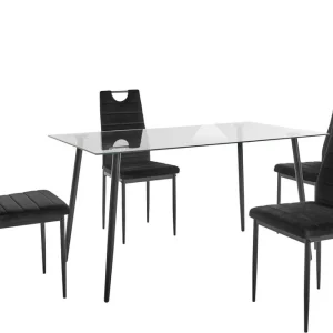 Matgrupp Quincy 140 cm Svart - Möbler Populär